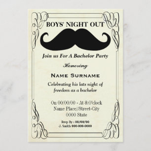 Invitación despedida de soltero, ducha del novio, fiesta de