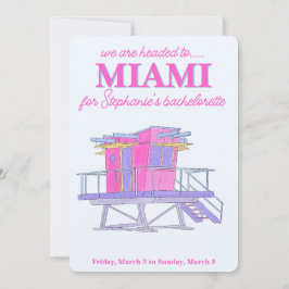 Invitación despedida de soltero en Miami Beach