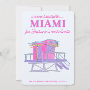 Invitación despedida de soltero en Miami Beach