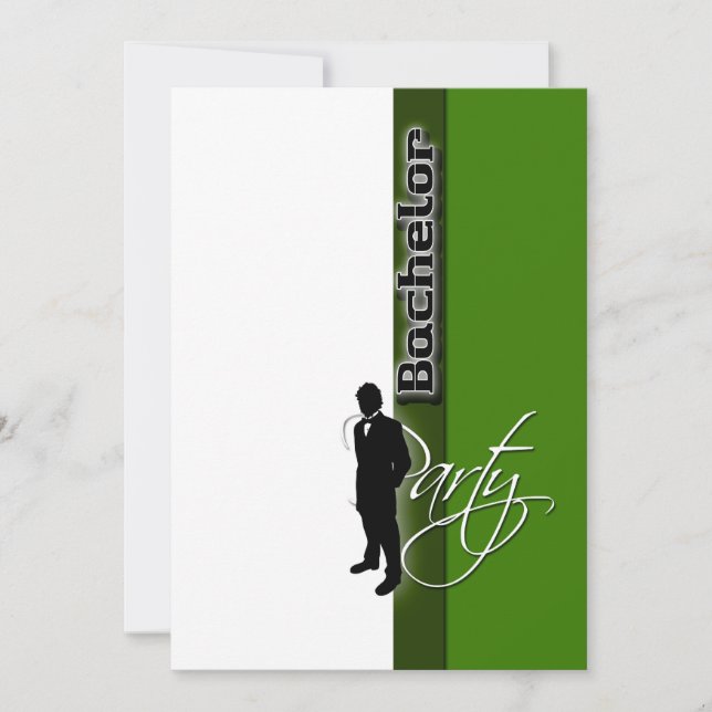 Invitación Despedida de soltero formal con estilo de gala (Anverso)
