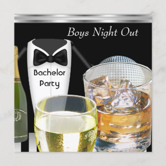 Invitación Despedida de soltero Hombres Noche de chicos Fuera