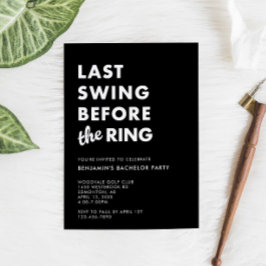 Invitación Despedida de Soltero Último Swing Antes del Anillo