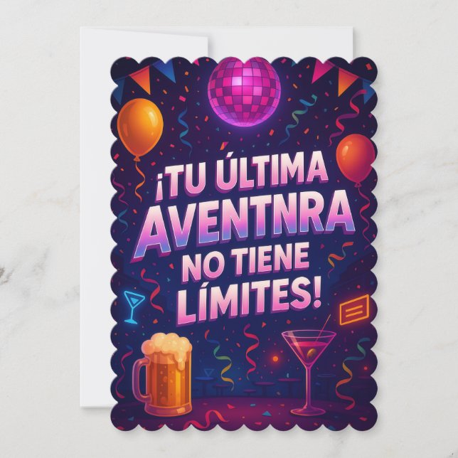 Invitación Despedida de Solteros (Anverso)