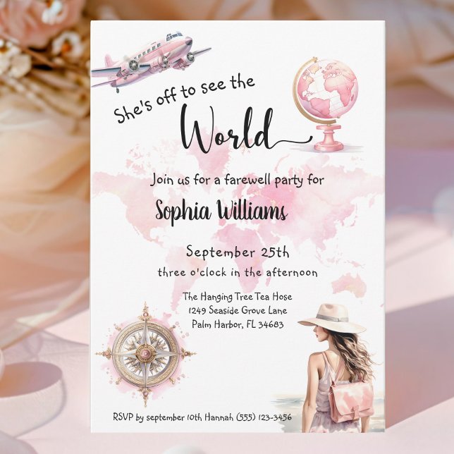Invitación Despedida, fiesta, viaje al mundo (Subido por el creador)
