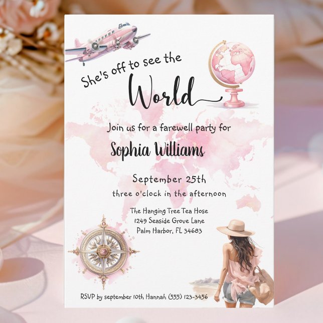 Invitación Despedida, fiesta, viaje al mundo (Subido por el creador)