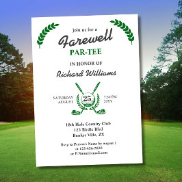 Invitación Despedida Jubilación Club de Golf Wreath Fiesta te