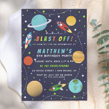 ¡Despegue! Fiesta de Cumpleaños con Tema Espacial