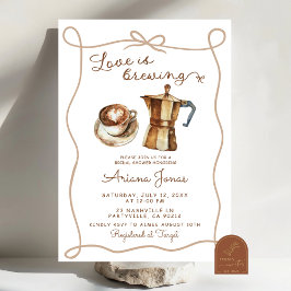 Invitación Despertando el Amor: Desayuno de Novia con Café