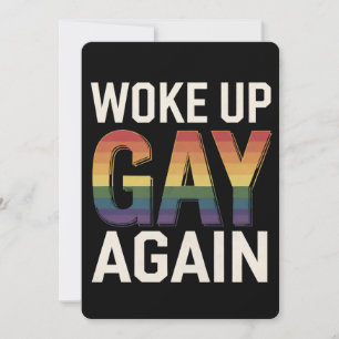 Invitación Despertó de nuevo a Gay Funny LGBTQ Pride Ally Rai