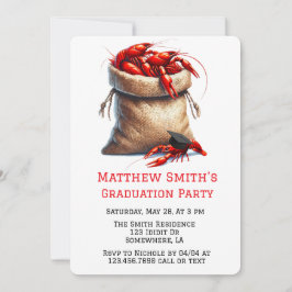 Invitación Despido Del Partido De Graduación De Langostinos