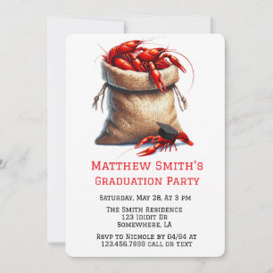 Invitación Despido Del Partido De Graduación De Langostinos