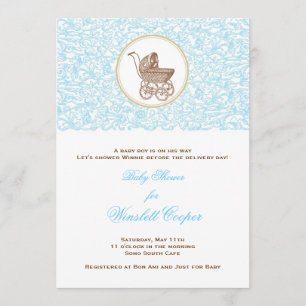 Invitación Desplazamiento de julep azul