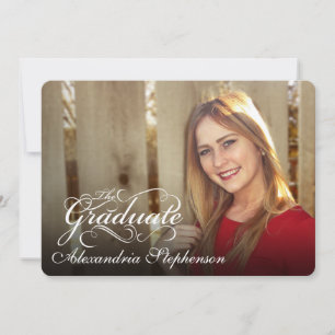 Invitación Desplazamiento de la imagen de la graduación de gu