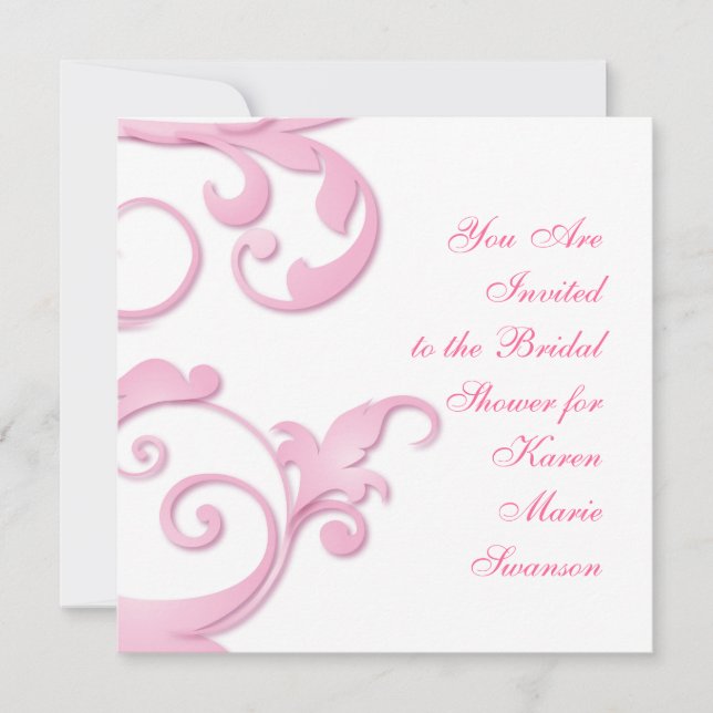 Invitación Desplazamiento de Swirls (Anverso)