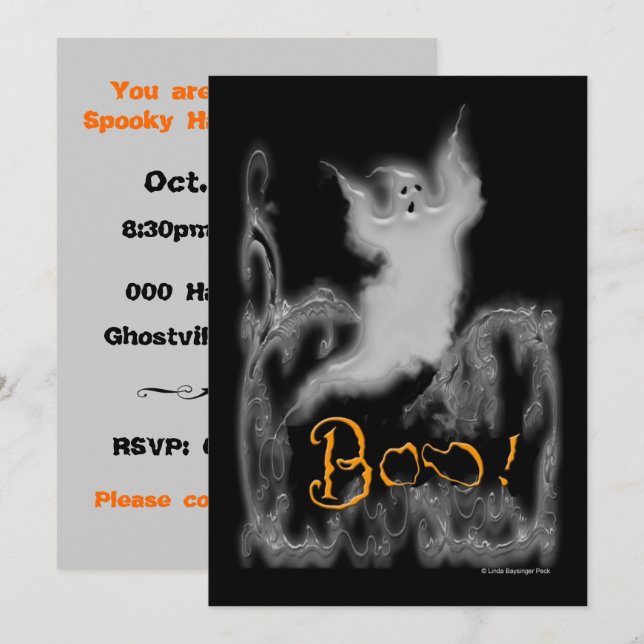 Invitación Desplazamientos blancos fantasma (Anverso / Reverso)