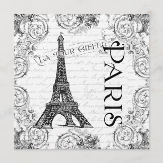 Invitación Desplazamientos franceses de la Torre Eiffel de Pa