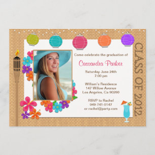 Invitación DESPLIEGUE de graduación de Luau en 2013
