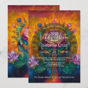 Invitación Despliegue Luminoso   Diseño de Flor de Loto