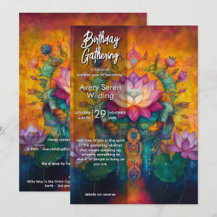 Invitación Despliegue Luminoso   Diseño Flor de Loto