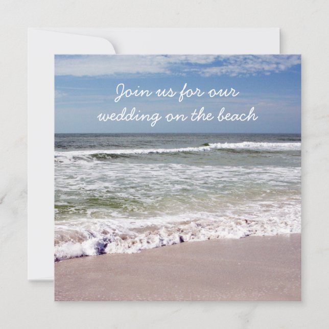 Invitación Desplome de las ondas en la playa de Sandy (Anverso)