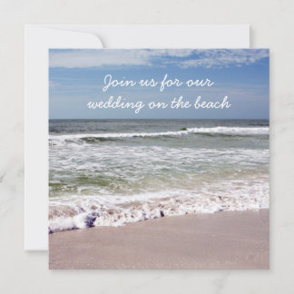 Invitación Desplome de las ondas en la playa de Sandy