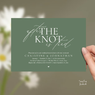 Invitación Después de Atar el Nudo, Brunch de Elopement Despu