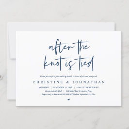 Invitación Después de atarse el nudo, Elopement Post boda Bru