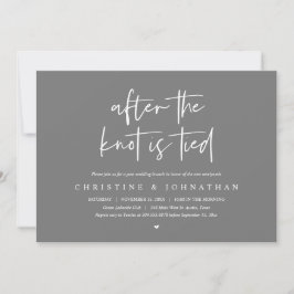 Invitación Después de atarse el nudo, Elopement Post boda Bru