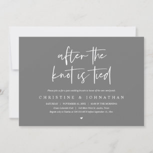 Invitación Después de atarse el nudo, Elopement Post boda Bru