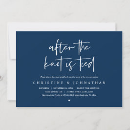 Invitación Después de atarse el nudo, Elopement Post boda Bru