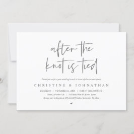Invitación Después de atarse el nudo, Elopement Post boda Bru