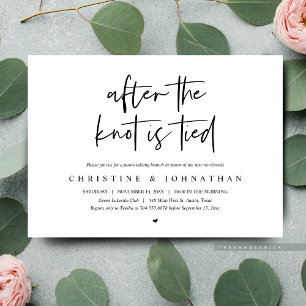 Invitación Después de atarse el nudo, Elopement Post boda Bru