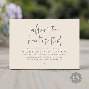 Invitación Después de atarse el nudo, Modern Post Boda Brunch