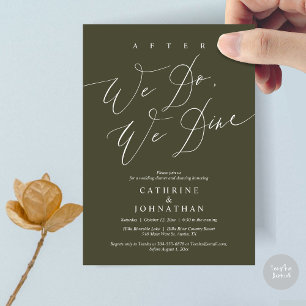Invitación Después de eso cenamos, cena Boda y baile