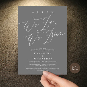 Invitación Después de eso cenamos, cena Boda y baile