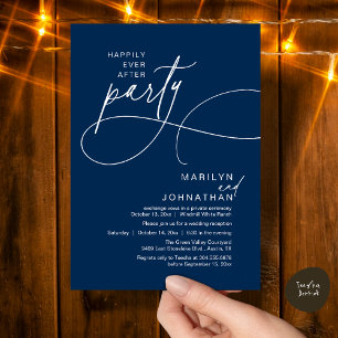 Invitación Después de Felices para Siempre Cena de Boda Moder