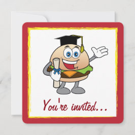 Invitación Después de graduación de Cocina con Cheeseburger