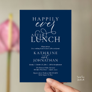 Invitación Después de la Boda Almuerzo Felices para Siempre