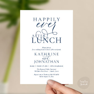 Invitación Después de la Boda Almuerzo Felices para Siempre H