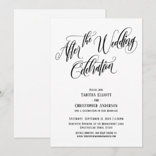 Invitación Después de la Boda Celebración Guión Detallado