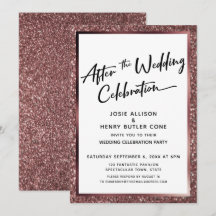 Después de la Boda Celebración Rosa Oro Brillante