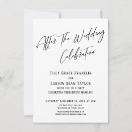 Invitación Después de la Boda Celebración Simple Elegante