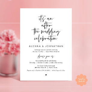 Invitación Después de la Boda Fiesta Casual Minimalista Moder