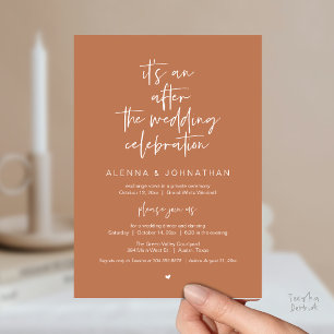 Invitación Después de la Boda Fiesta Casual Minimalista Moder