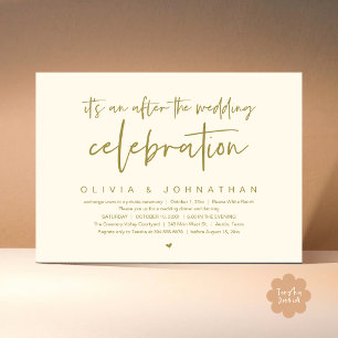 Invitación Después De La Celebración Boda, Fiesta De Cena Mod