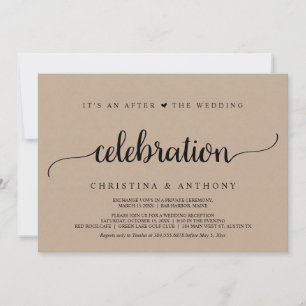 Invitación Después de la Celebración de Boda, Huida de Kraft