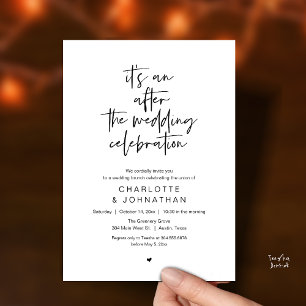 Invitación Después de la celebración de la boda, brunch moder