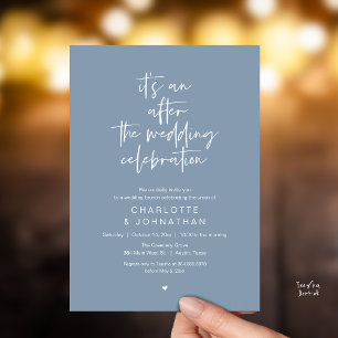 Invitación Después de la celebración de la boda, brunch moder