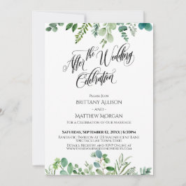 Invitación Después de la celebración de la boda Eucalipto Ver