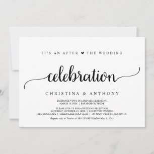 Invitación Después de la celebración de la boda, fuga rústica